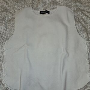 White Sleeveless Top with Side Ties